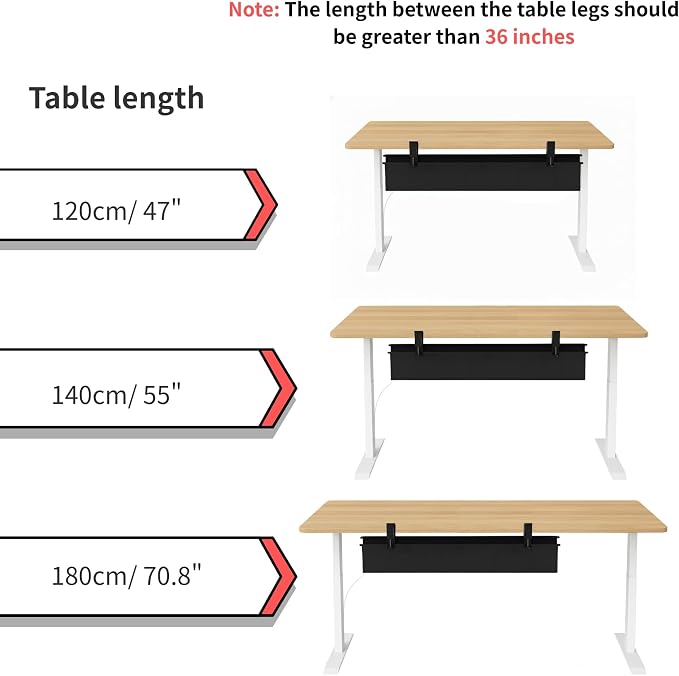 Under Desk Cable Management Tray, 36” Cord Organizer - Image 8