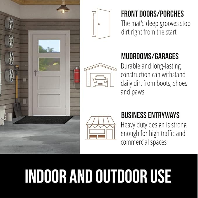 GORILLA GRIP Waterproof Traffic Guard Door Mat, Heavy Duty Entryway Mats - Image 7