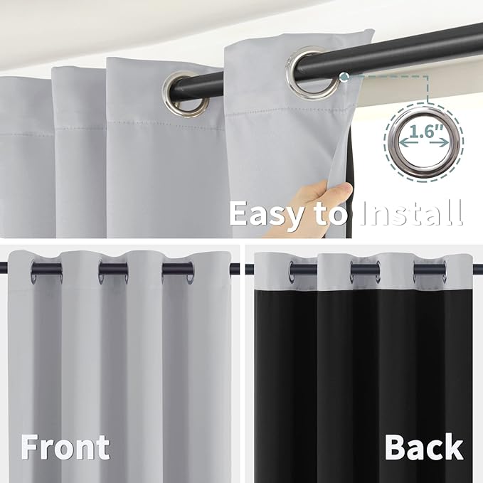 BGment Short 100% Blackout Curtains - Image 6