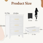 Metal Small Dresser for Bedroom, 3 Drawer Dresser - Image 3