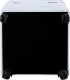 Adeco 17.5" Square Fabric Ottoman - Image 8