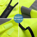 BeautyWill Custom Logo 10/20 Pack Safety Vest Class2 High Visibility Vest - Image 4