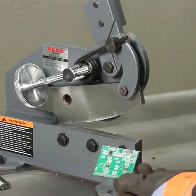 KAKA INDUSTRIAL Manual Metal Shear HS-12, 12 inch Throatless Cutting Machine - Image 4