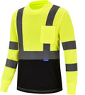 AYKRM Safety T Shirt Reflective High Visibility hi vis Long Sleeve T Shirt by AYKRM