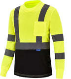 AYKRM Safety T Shirt Reflective High Visibility hi vis Long Sleeve T Shirt by AYKRM