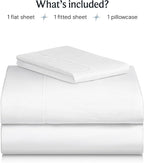 LuxClub 3 PC Extra Deep Pocket Twin Sheet Set, Deep Pockets Wrinkle Free - Image 2