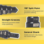Lichamp Step Drill Bit Set for Metal Sheet Heavy Duty, 4-Piece Genuine M2 HSS - Image 5