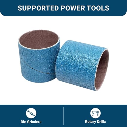 Benchmark Abrasives 1.5" X 1.5" Zirconia Sanding Bands, Spiral Bands Rotary - Image 6