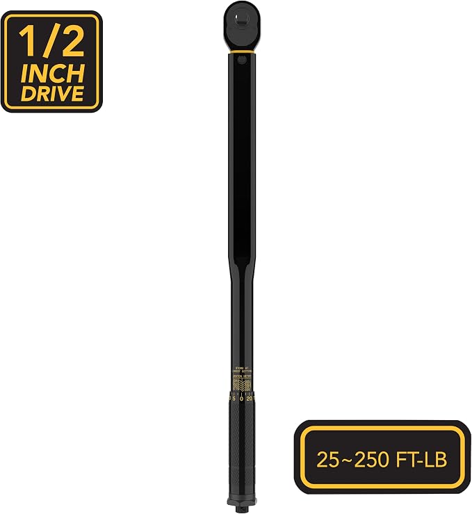 LEXIVON 1/2-Inch Drive Click Torque Wrench 25-250 Ft-Lb/33.9-338.9 Nm - Image 5