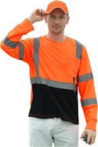 AYKRM Safety T Shirt Reflective High Visibility hi vis Long Sleeve T Shirt - Image 5