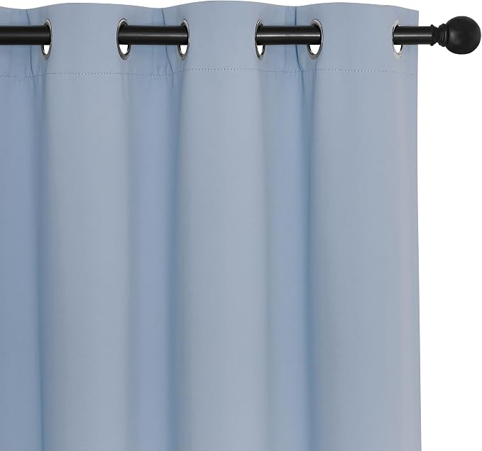 NICETOWN Vintage Blue Blackout Curtains 84 inch Length, Grommet Top Room - Image 7