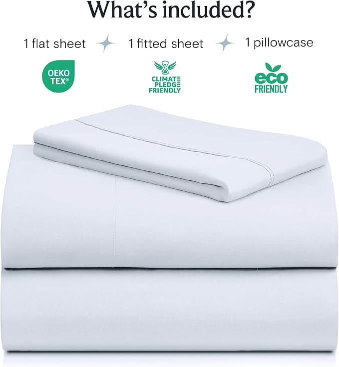 LuxClub 3 PC Twin XL Sheet Set, Deep Pockets Wrinkle Free Cooling Bed Sheets - Image 2