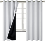 BGment Greyish White 100% Blackout Curtains - Image 9