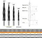 3/8" Bridge/Construction Reamer, M35 HSS Taper Chucking Reamer Drill Bit - Image 5