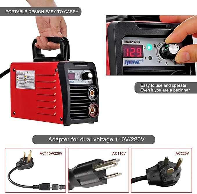 HONE Stick Welder, 110V/220V Actual 140Amp ARC Welder Machine, IGBT Inverter - Image 7