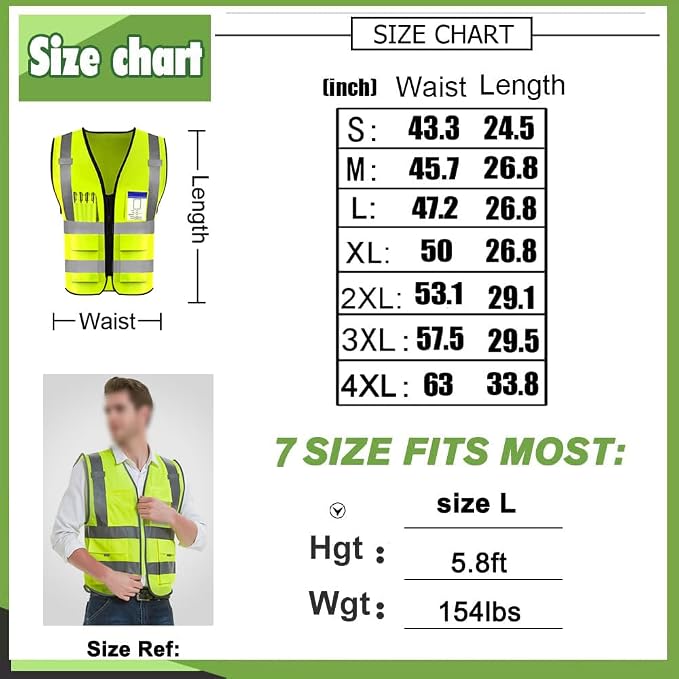 YOWESHOP High Reflective Visibility Safety Vest Custom Your Logo Safety Workwear - Image 5