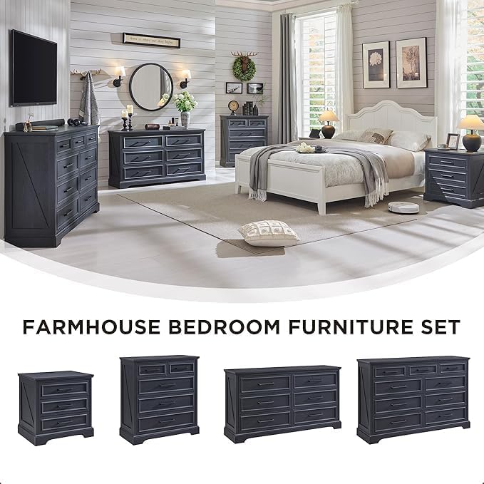 JXQTLINGMU Farmhouse 6 Drawers Dresser - Image 5
