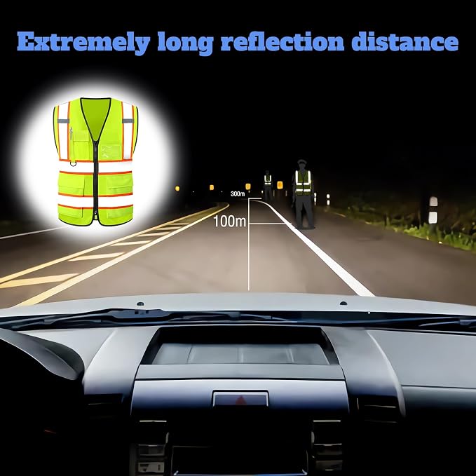 Custom Safety Vest High Visibility Reflective Customized Logo Construction Work - Image 5