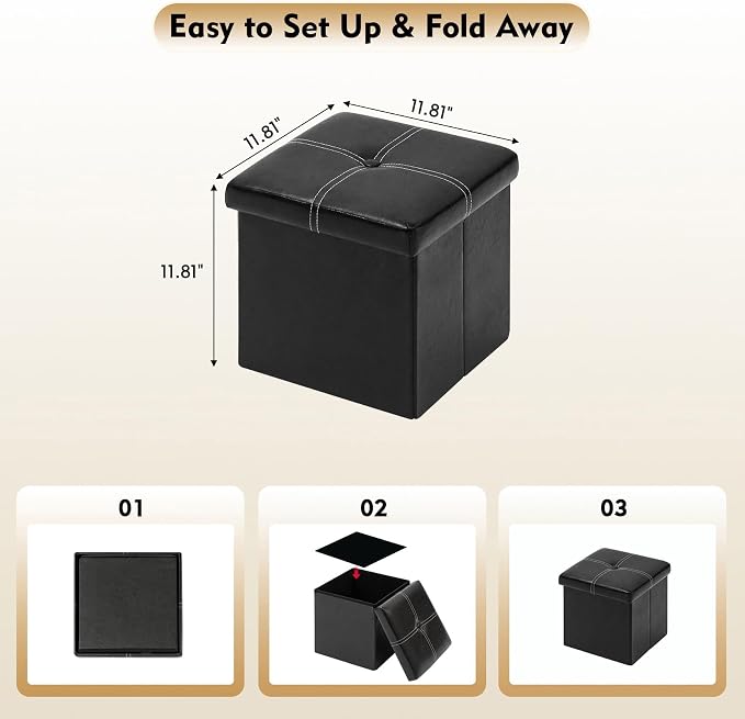 B FSOBEIIALEO Storage Ottoman - Image 3