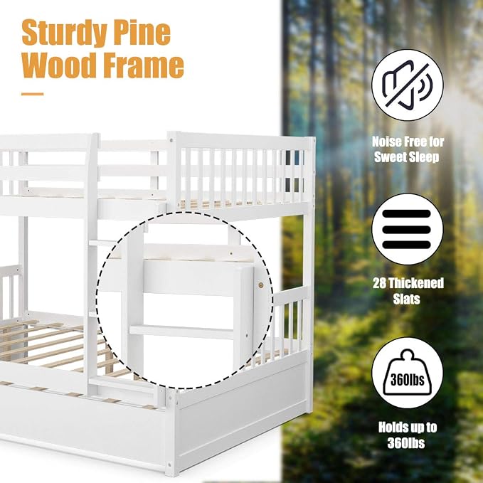 KOMFOTT Wood Full Over Full Bunk Bed - Image 8