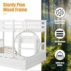 KOMFOTT Wood Full Over Full Bunk Bed - Image 8