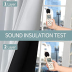 BGment Greyish White 100% Blackout Curtains - Image 8