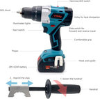 Vikky 20V cordless hammer/drill/drive offers 3 speed variations, powered by - Image 2