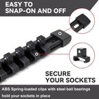 ALOANES 3 PC ABS Socket Organizer, 1/2 Inch Drive Rail Holders, Heavy Duty Racks - Image 5