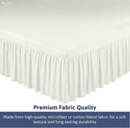 KRISHNA Ruffled Bed Skirt with Split Corners Full, 100% Microfiber Hotel Quality - Image 6