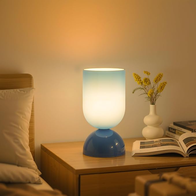 8.9" Modern Glass Table Lamp for Living Room, Dimmable Desk Lamps for Bedroom - Image 7