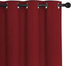 NICETOWN Burgundy Red Blackout Curtains 84 inch Length, Grommet Top Room - Image 7