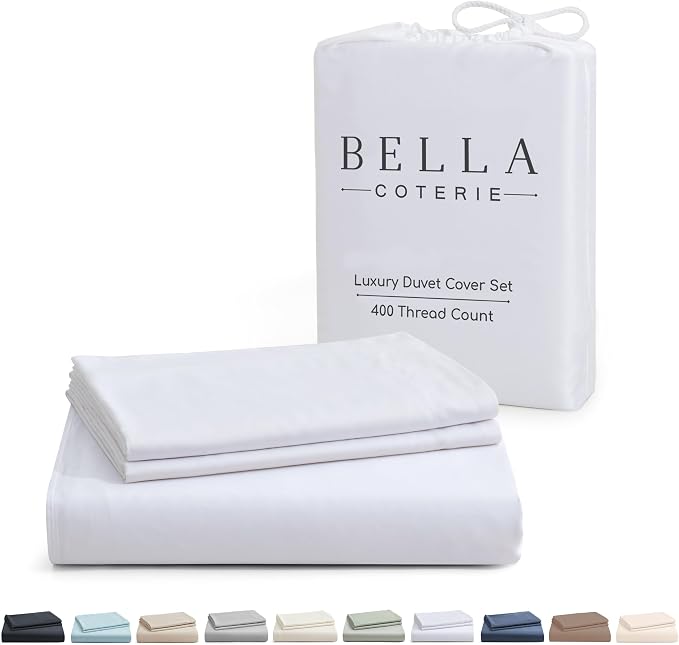 Bella Coterie Luxury Bamboo Viscose California King Size Duvet Cover Set | 100% by BC