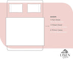 Linen Home 100% Cotton Percale Sheets Queen Size, English Rose, Deep Pocket - Image 6