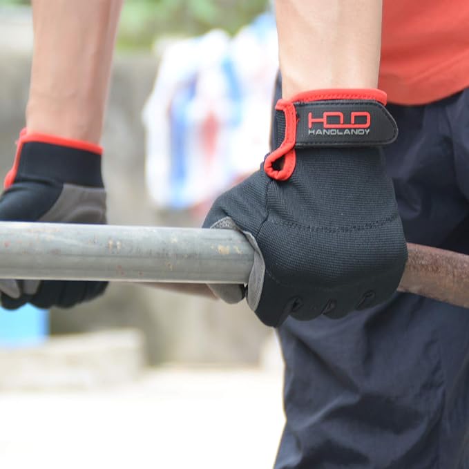 HANDLANDY Work Gloves for Men & Women, Utility Mechanic Working Gloves Touch - Image 5