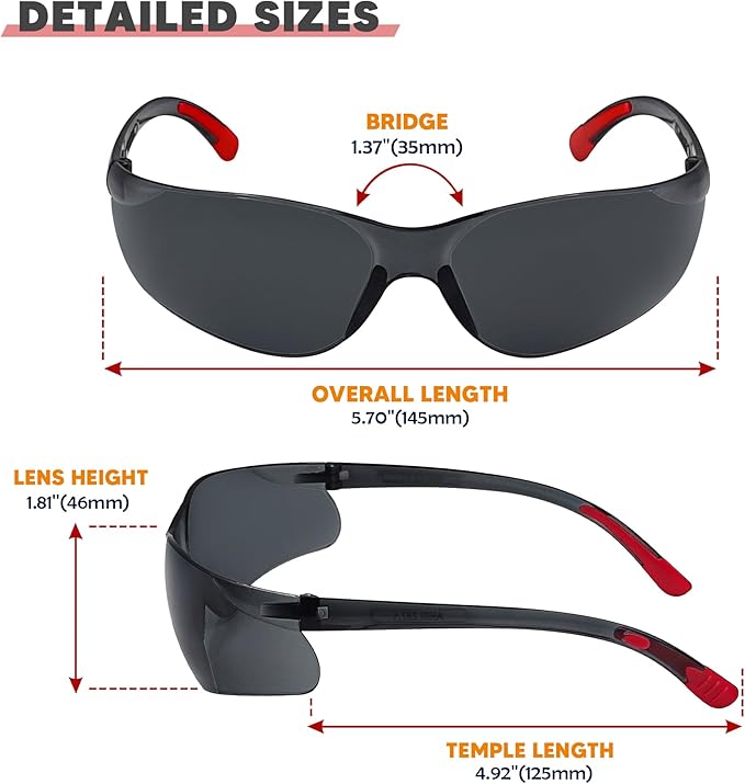 Tinted Safety Glasses 24 Pack, Safety Sunglasses Bulk UV Protection & ANSI Z87.1 - Image 7