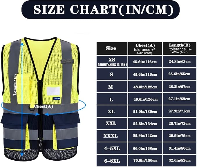 A-SAFETY High Visibility Mesh Safety Reflective Vest - Image 2