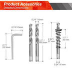 5/8 Inch Hole Saw with 9.1mm Triangle Shank Arbor, JTemgle Bi-Metal Hole Saw - Image 5