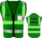 YOWESHOP High Reflective Visibility Safety Vest Custom Your Logo Safety Workwear by YOWESHOP