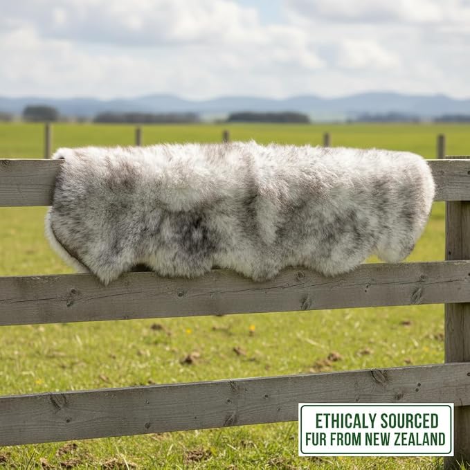 Premium Genuine Sheepskin Rug 2' x 6' Long Fur Soft & Natural Bedside Area Rug - Image 9