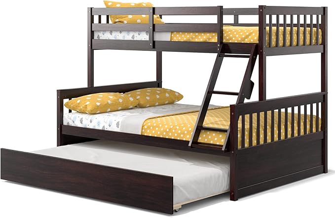 KOMFOTT Wood Twin Over Full Bunk Bed - Image 7