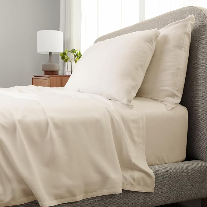 Cariloha Aloha Soft 4-Piece Sheet Set | Natural | Queen | Made from 100% by Cariloha