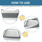 Collapsible Dish Tub 2X9L-Collapsible Basin Bucket Portable Sink-Outdoor - Image 4