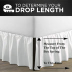 SKY BEDDINGS - Twin Size Ruffled Bed Skirt - 18 Inch Drop Dust Ruffle Bed Skirt - Image 3