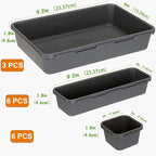 15 PCS Interlocking Desk Drawer Organizer Separator - Image 2