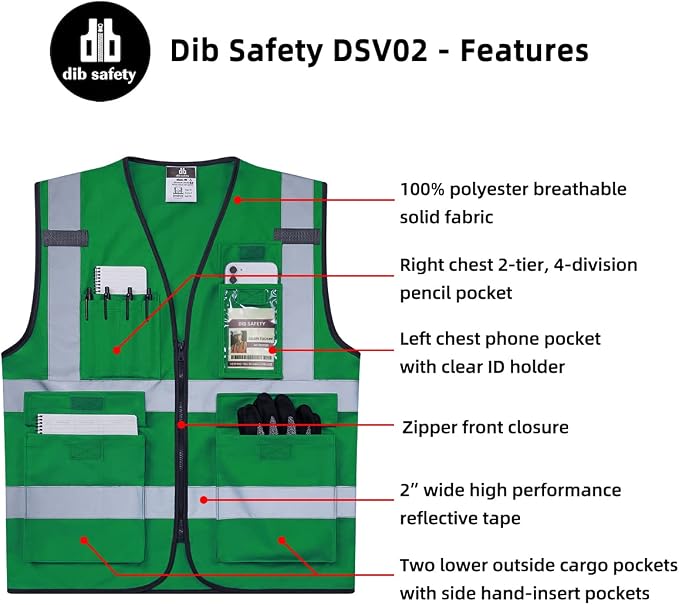 Dib Safety Reflective Vest High Visibility - Image 5