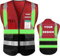 YOWESHOP High Reflective Visibility Safety Vest Custom Your Logo Safety Workwear by YOWESHOP