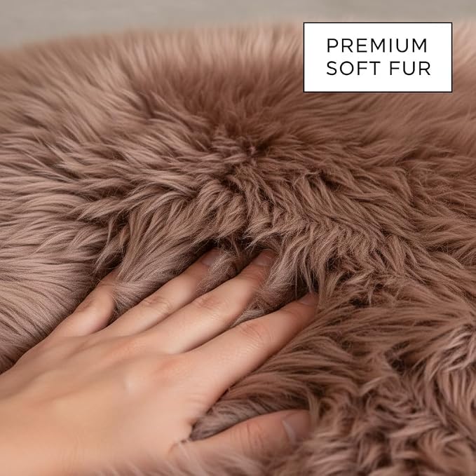 Premium Genuine Sheepskin Rug 2' x 6' Long Fur Soft & Natural Bedside Area Rug - Image 7