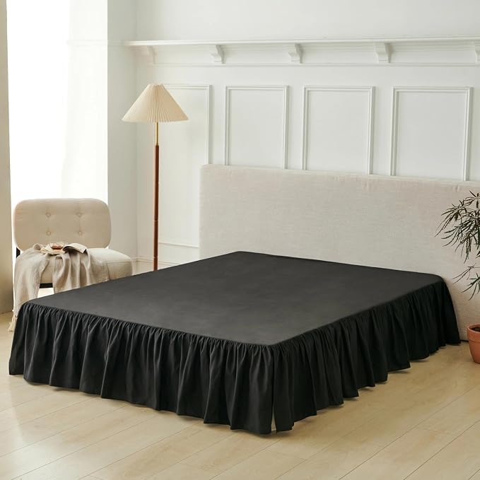 Bed Skirt Full Size Ruffled Bed Skirt by VTNXUN