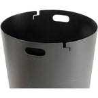 Global Industrial 36 Gallon Outdoor Slatted Steel Round Trash Can - Image 6