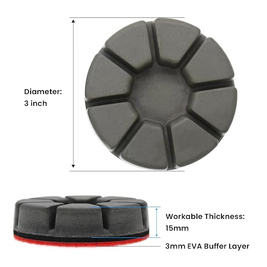 Diamond Floor Polishing Pucks for Terrazzo, Concrete Floor, 3 Inch 15mm Resin - Image 6